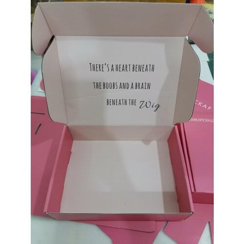 500pcs Custom logo size Kraft Corrugated paper box Printed logo mailer shipping boxes Packaging T-shirt Underwear Baby clothing