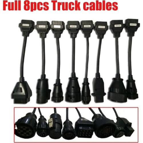 Full 8pcs obd2 truck cable tcs pro plus multidiag pro+ MVDIAG WOW for delphis vd ds150e FREE SHIP