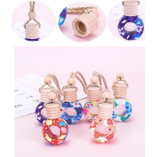 Peach empty bottle Car Pendant soft ceramics Perfume bottle Perfume Oil Bottle Automobile Car accessories
