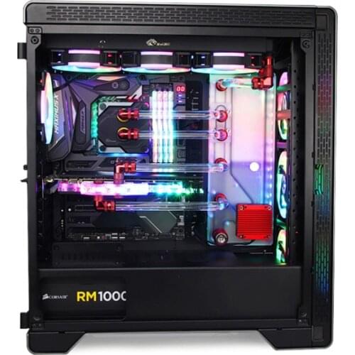 BYKSKI Distro Plate for Thermaltake A500 TG Computer Case, Water Tank for A500 TG, Water Cooling, RGV-TT-A500-TG-P