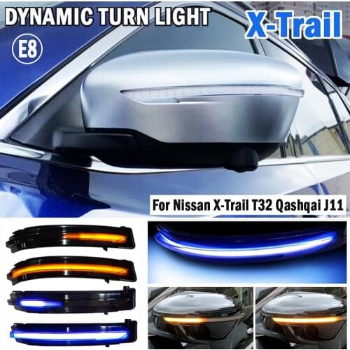Dynamic Blinker For Nissan X-Trail T32 Qashqai J11 Murano Z52 Navara NP300 Pathfinder Juke LED turn signal lights Mirror