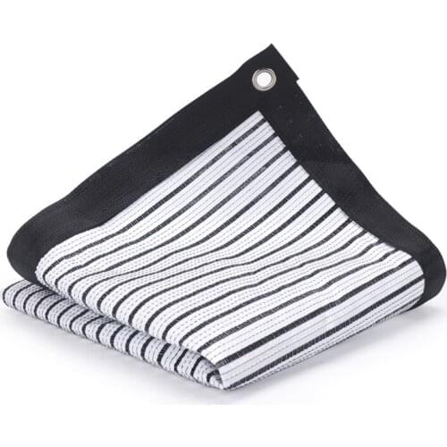Double sided Garden courtyard Cooling and shading Awning Mesh Shade Net one side white another side black with hang hole