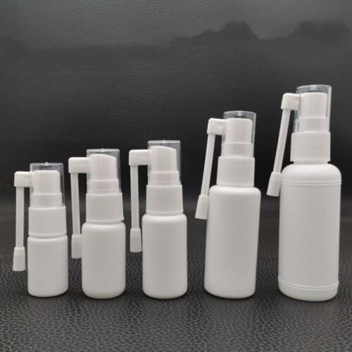 1PC 10/15/20/30ml White Vacuum Plastic Nasal Spray Bottles Pump Spray Fog Mist Nose Spray Bottle for Packaging 360 Degree
