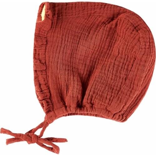 Happyflute Muslin Cotton Baby Hat Headwear Solid Color Newborn Accessories