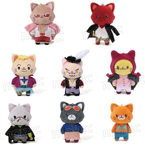 14CM Cotton Stuffed Doll Anime One Piece Cat Eye Mask Plush Dolls Akakami no shankusu Nami Robin Cartoon Pendant Birthday Gifts