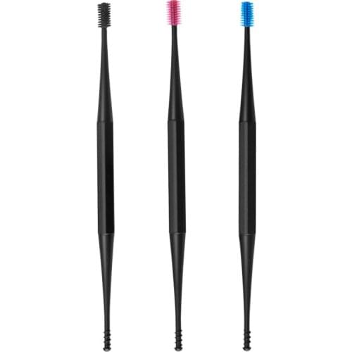 1pcs Soft Silicone Double Head Ear Pick Ear Clean Tool Double-ended Earpick Ear Wax Curette Remover Ear Cleaner Spiral Design