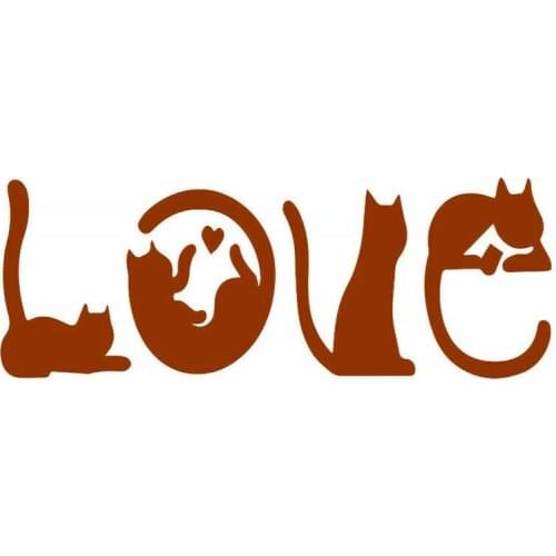 Making Die Cut Love Word Formed By Cat Element Metal Cutting Dies Scrapbooking