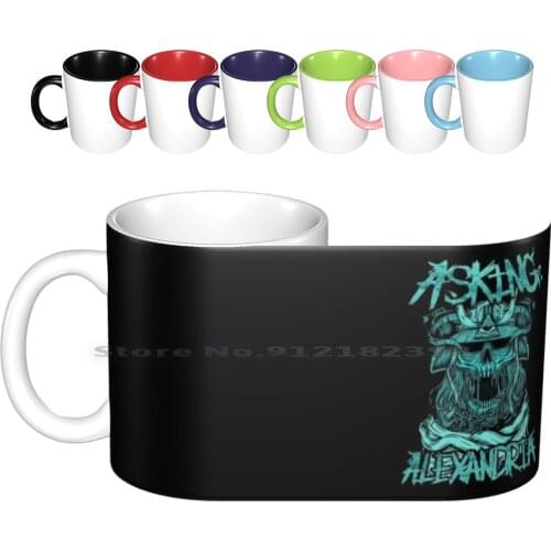 Triple Eye Ronin Skull Ceramic Mugs Coffee Cups Milk Tea Mug Asking Lyrics Stand Up And Scream Stepped Up Alexandria Asking