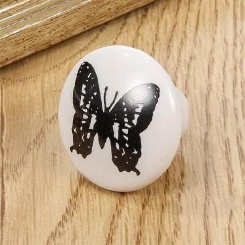 Ceramic Knobs Round Knobs Ceramic Pulls Handles for Cupboard Drawer Cabinets Bathroom Pull Handle Hardware Handle
