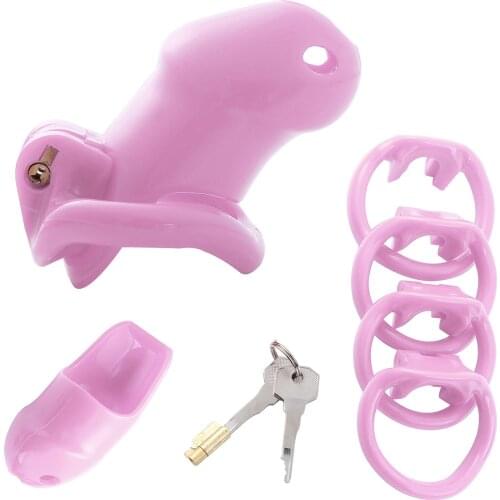 Cock Ring Chastity Device Gay Lightweight Grade Resin Chastity Device Male Birdcage Cock-Ring Briefs with Ring&Key Set