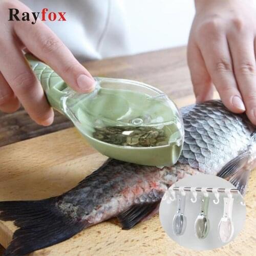 Kitchen Accessories Fish Scale Remover Knife Cleaning Peeler Practical Plastic Creative Seafood Cooking Tools Kitchen Gadgets