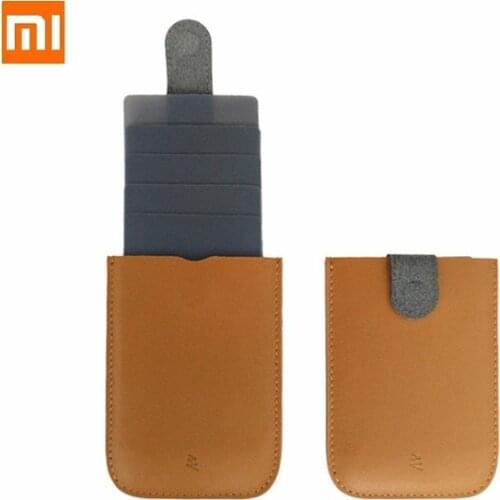 DAX leather laminated card holder pull-out coin purse ultra-thin multi-card bag men women Business card holder Pulled