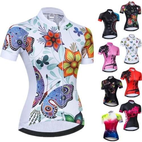 Weimostar Summer Cycling Jersey Women Pro Cycling Clothing Tops Maillot Ciclismo Short Sleeve Bicycle Shirt Road MTB Bike Jersey