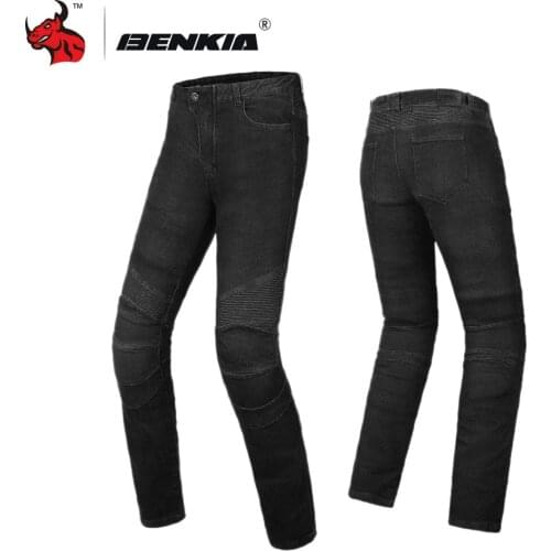 BENKIA Motorcycle Pants Men Motorcycle Jeans Casual Pants Mens Motorbike Motocross Off-Road Knee Protective Moto Jeans Trousers
