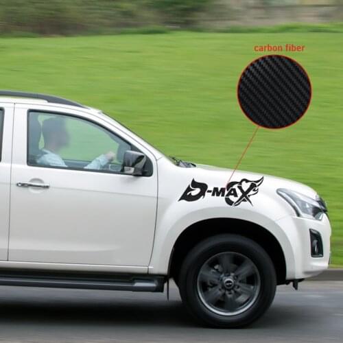 Car Stickers 1Piece D-MAX Fire Skull Bone Decal Vinyl Off Road 4x4 Accessories Fit For Isuzu Dmax 2012-2020