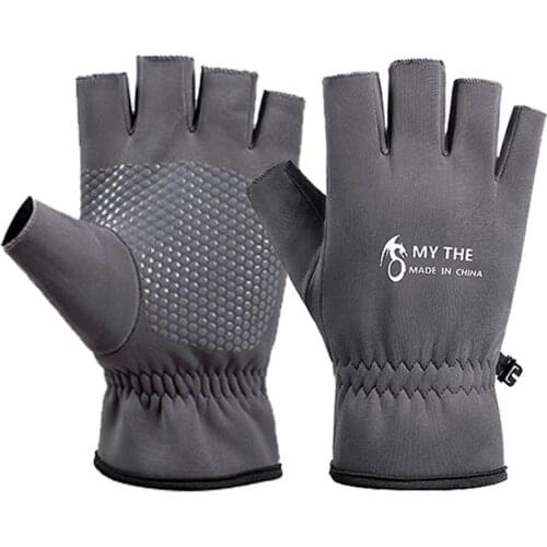 Anti-slip and Comfortable Windproof Elastic Plus Fleece Gloves Sports Gloves Breathable Keep Warm Gloves Cycling Equipments