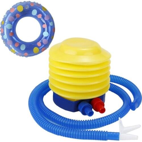 New 1pc Blue Portable Inflatable Boat Toy Foot Air Pump Plastic Bellows Hose Swim Ring Toy For Inflatable Toy Accessories