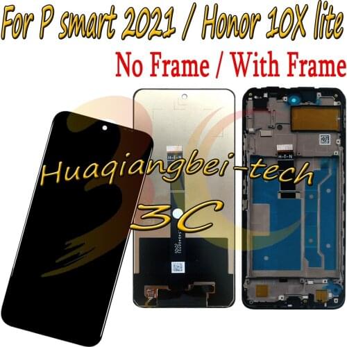 6.67 inch New Full LCD DIsplay + Touch Screen Digitizer Assembly + Frame Cover For Huawei P Smart 2021 / Honor 10X Lite /Y7A