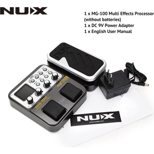 NUX MG-100 Modeling Guitar Processor Effect Pedal Drum Tuner Recorder 58 Effects 72 presets EFX Multi-function Effect Pedal