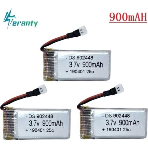 Upgrade 900mah 3.7v lipo Battery for Syma X5 X5c X5s X5sw X5sc V931 H5c Mjx X708W RC Quadcopter Spare Parts Drone Battery 3pcs