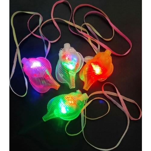 Led whistle Necklace 20pcs/lot Glow In The Dark Glowing Shell Necklace For kids/Children/Adults Glow Necklace Led Party Supplies