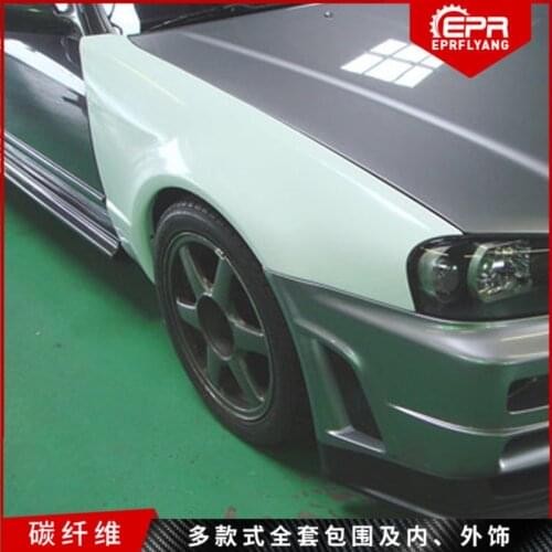 Suit For Ares Japanese Gtr Skyline R34 Refits Oem Original Carbon Fiber Leaf Board Bn Front Fender