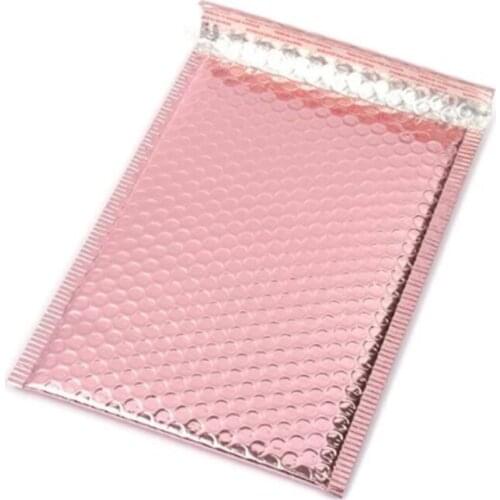 50pcs/lot Hot Sale Rose Gold Plastic Bubble Envelopes Bags, Padded Shipping Envelope, Waterproof Bubble Postal Bags