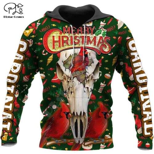 PLstar Cosmos 3D Printed Merry Christmas Santa Claus Elk Pigeon Women men Streetwear Funny Zip Hoodies/Sweatshirt/Jacket