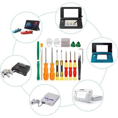 Screwdrivers Repair Tools Kit For Nintendo Switch GBA NES Wii NDS Game Console Tools 17 In 1 Professional Game Bit Repair Kits