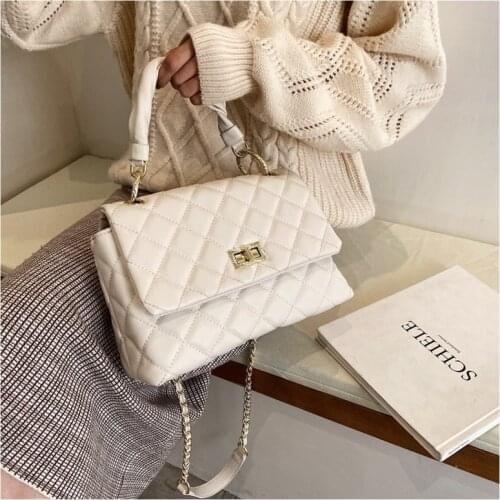 High Quality Rhombus Handbags Women 2021new Trendy Fashion Ladies Korean Chain Messenger Bag Brand Design All-match Shoulder Bag