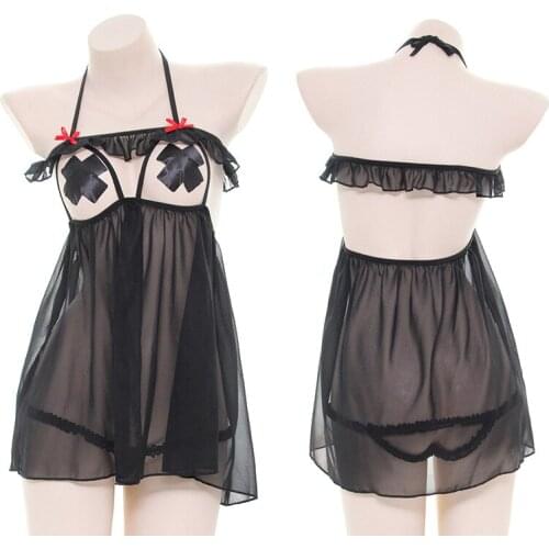 Japanese Maid Cosplay Sexy Costumes Perspective Lingerie Underwear Servant Classical Erotic Lace Outfit Babydoll Sexy Outfit