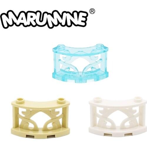 Marumine 41823 Fence 3x3x2 Quarter Round Ornate with 2 Studs Models Prefabricated House Toy Diy MOC Building Blocks Decoration