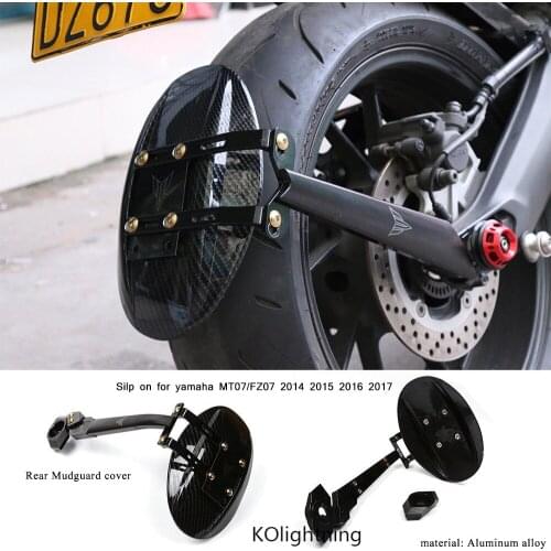 Motorcycle Rear Fender Aluminum alloy With Bracket Non-destructive modification Silp on for Yamaha MT07/FZ07 2014 2015 2016 2017