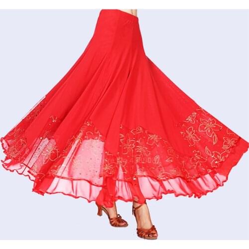 Spanish Flamenco Women Modern Long Skirt Big Wing Ruffle Stage Performance Girl Cotton Belly Dance Dress Female Gypsy Clothing