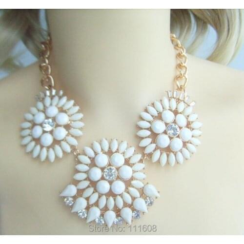 Austrian Crystal Choker Statement Necklace Bubble Bib Necklace Cluster Necklace Chunky Necklace Holiday Jewelry - TBV8004C1