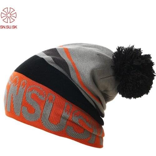 Winter gorros SNSUSK skating snowboard skullies Hat Beanies for man woman beanie Sports Knitted Ski hats