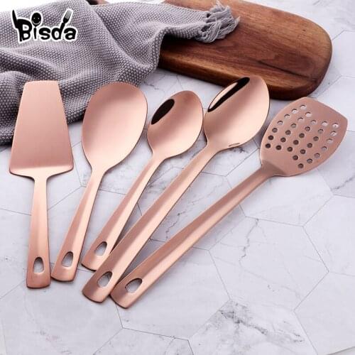 12pcs Stainless Steel Kitchen Utensils Set Long Handle Kitchenware Cooking Serving Tools Scoop Spoon Turner Ladle Cake Shovel
