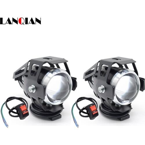 1 pair 125 W motorcycle auxiliary light bulb Super bright U5 LED motorcycle lighthouse moto driving fog light car