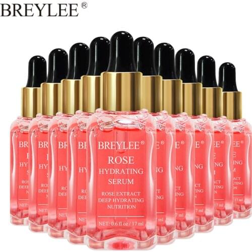 BREYLEE Rose Nourishing Serum Face Facial Deep Hydrating Skin Care Oil-control Whitening Soothing Anti Wrinkles Beauty 10PCS