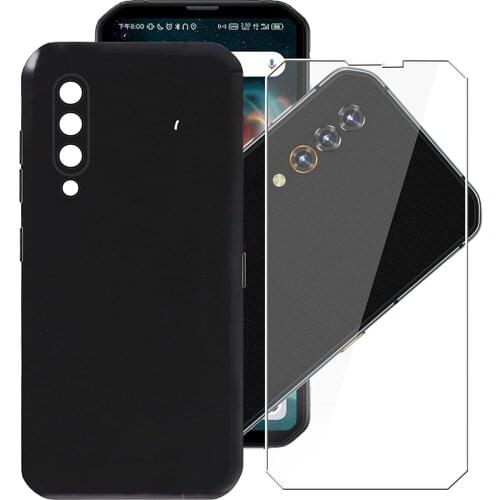 2-in-1 Screen Protector+Phone Case For Blackview BL6000 Pro 5G Glass Anti-Shock Case Cover on For Blackview BL600 Tempered Glass