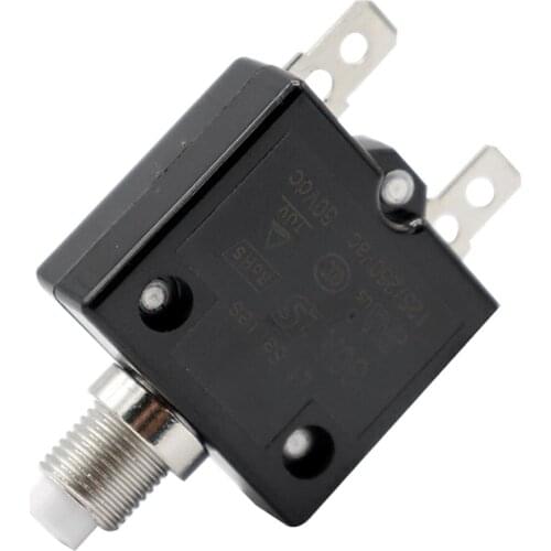 30 Amp Circuit Breaker Push-Button Reset with Waterproof Button Cover