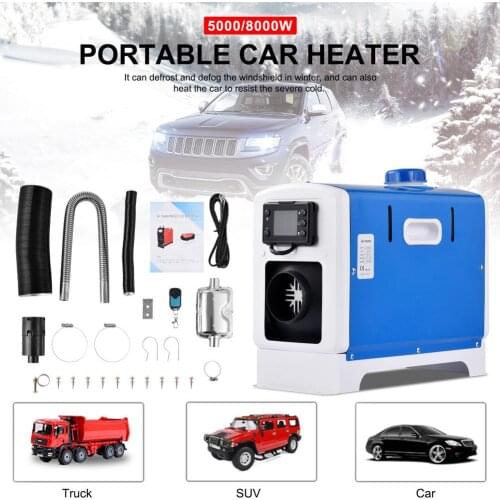 Car Diesel Heater 12V/24V 5KW/8KW Air Diesel Heater LCD Display Parking Heater for Truck Boat Trailer Motorhome Camper Van RV