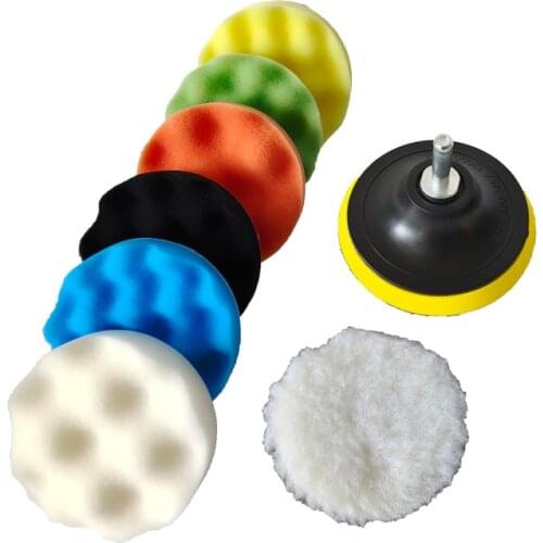 9Pcs/Set 3/4/5/6inch Car Polishing Disc Self-Adhesive Buffing Waxing Sponge Wool Wheel Polishing Pad For Car Polisher