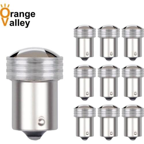 10pcs 1156 BA15S P21W S25 7506 1159 Car Leds lights 6 LED 2835 SMD Brake Lights Turn Signal Lamp Backup Light DC 12V Lens