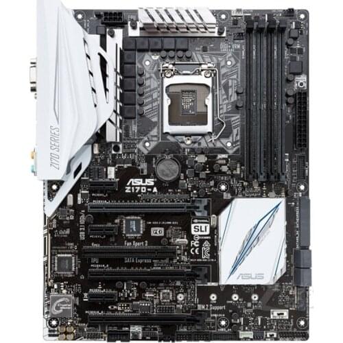 Used,Asus Z170-A Desktop Motherboard Z170 Socket LGA 1151 i7 i5 i3 DDR4 64G SATA3 USB3.0 ATX On Sale