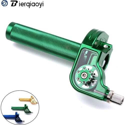 CNC Aluminum Motorcycle 22mm Throttle Grips Settle Twist Gas Throttle Handle For Kawasaki Yamaha Dirt Pit Bike Universal 22mm