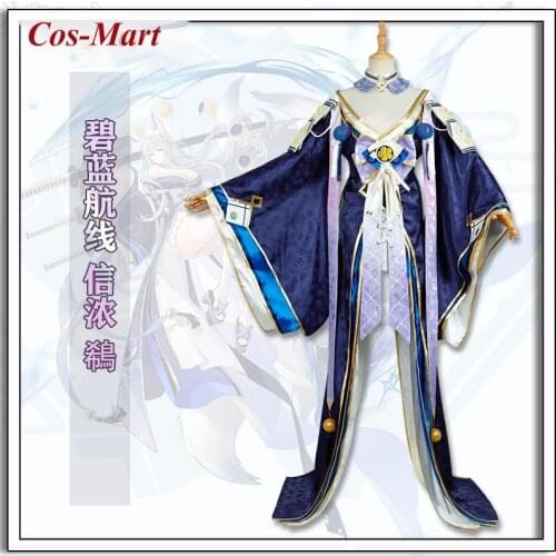 Game Azur Lane Shinano Cosplay Costume Fashion Formal Dress Full Set Unisex Halloween Party Role Play Clothing S-XL