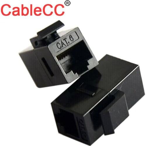 Chenyang Cable UTP CAT6 Keystone Coupler RJ45 Female to Female UTP CAT6 Keystone inline Coupler Black Color
