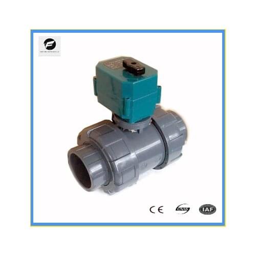 With manual override CTF-001 DC24V DC12V DC5V CR05 DN40 DN15 DN20 DN32 DN25 UPVC Thread glue BSP NPT motorized valve