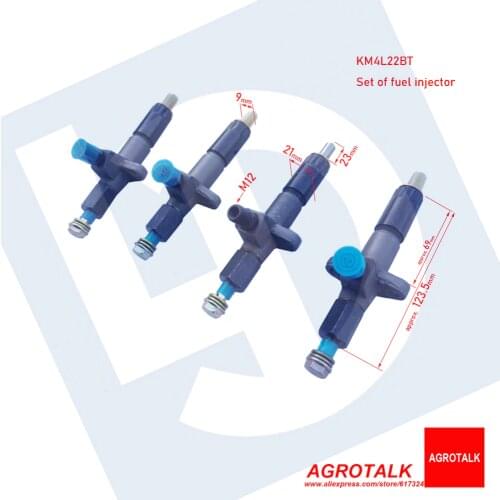 Set of fuel injectors for direct injection engine type for Huayuan Laidong KAM KM4L22BT